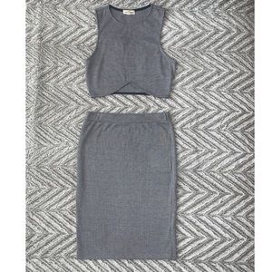 Anthropologie Crop top and skirt set